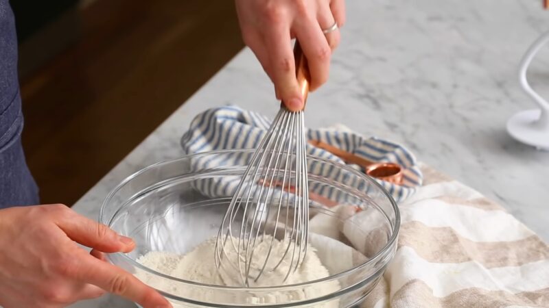 Whisking the Dry Ingredients for cookies