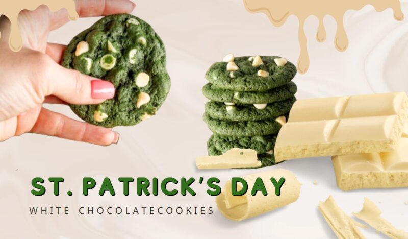 White Chocolate St. Patrick’s Day Cookies