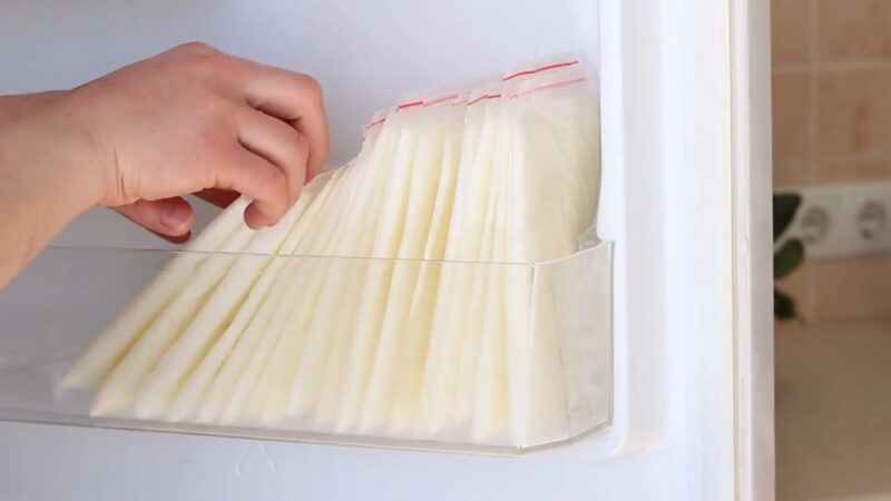 Feta Cheese in Refrigerator